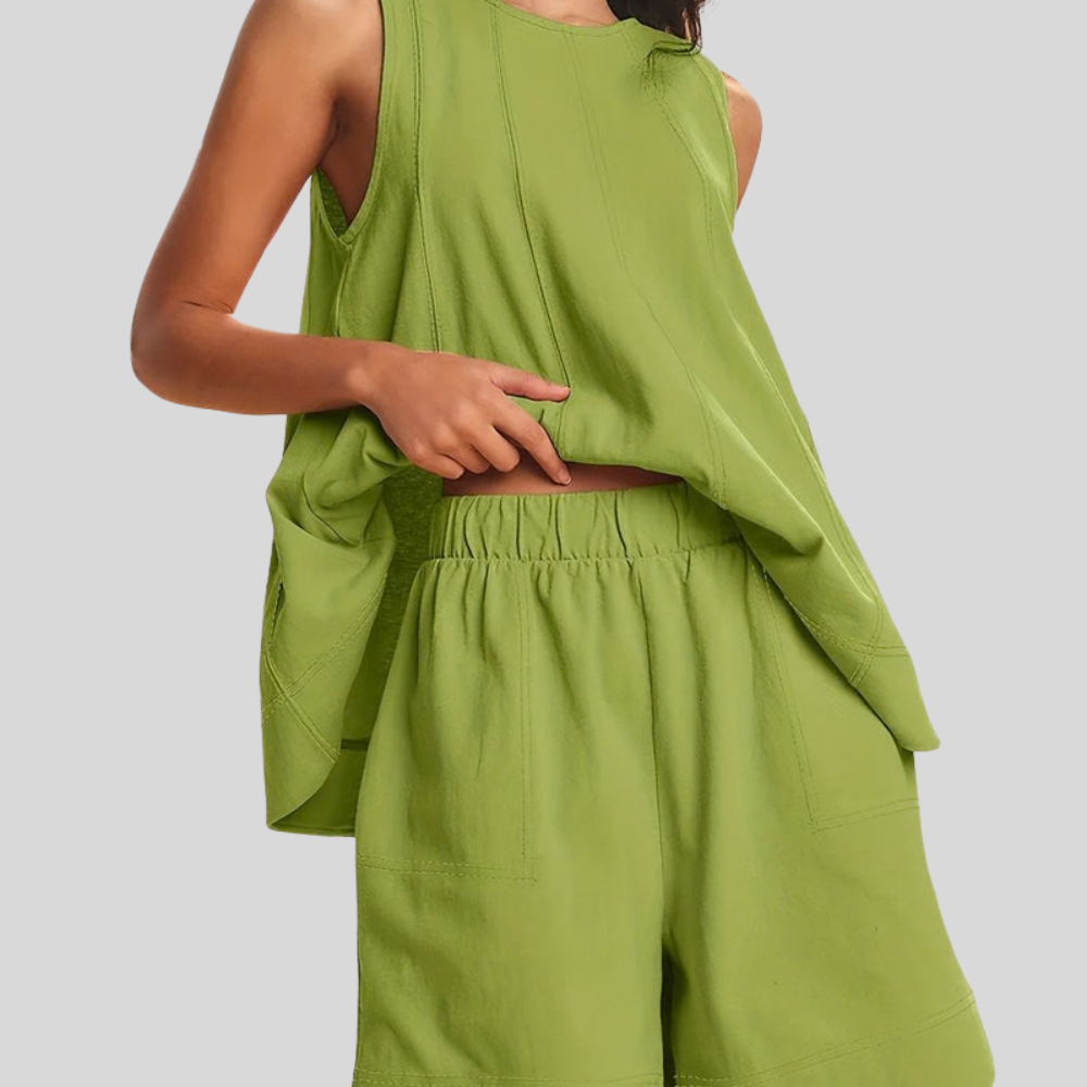 Sleeveless Two Piece Set