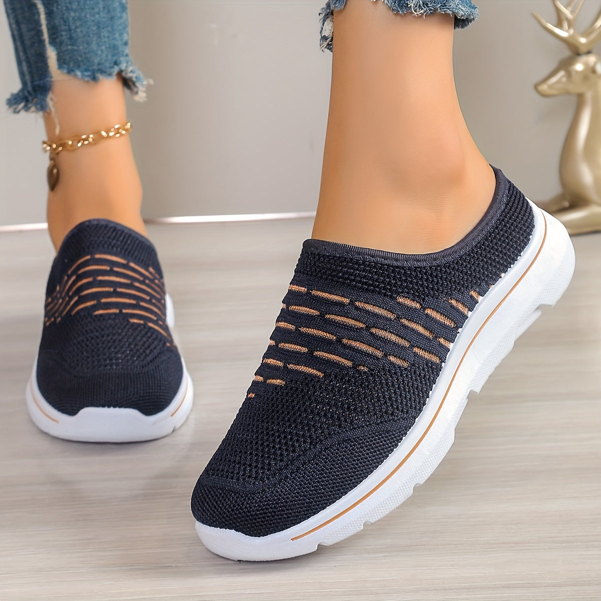 Breathable Mule Slip On Sneakers