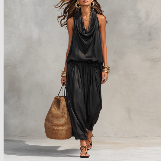 Asymmetrical Boho Two Piece Outfit