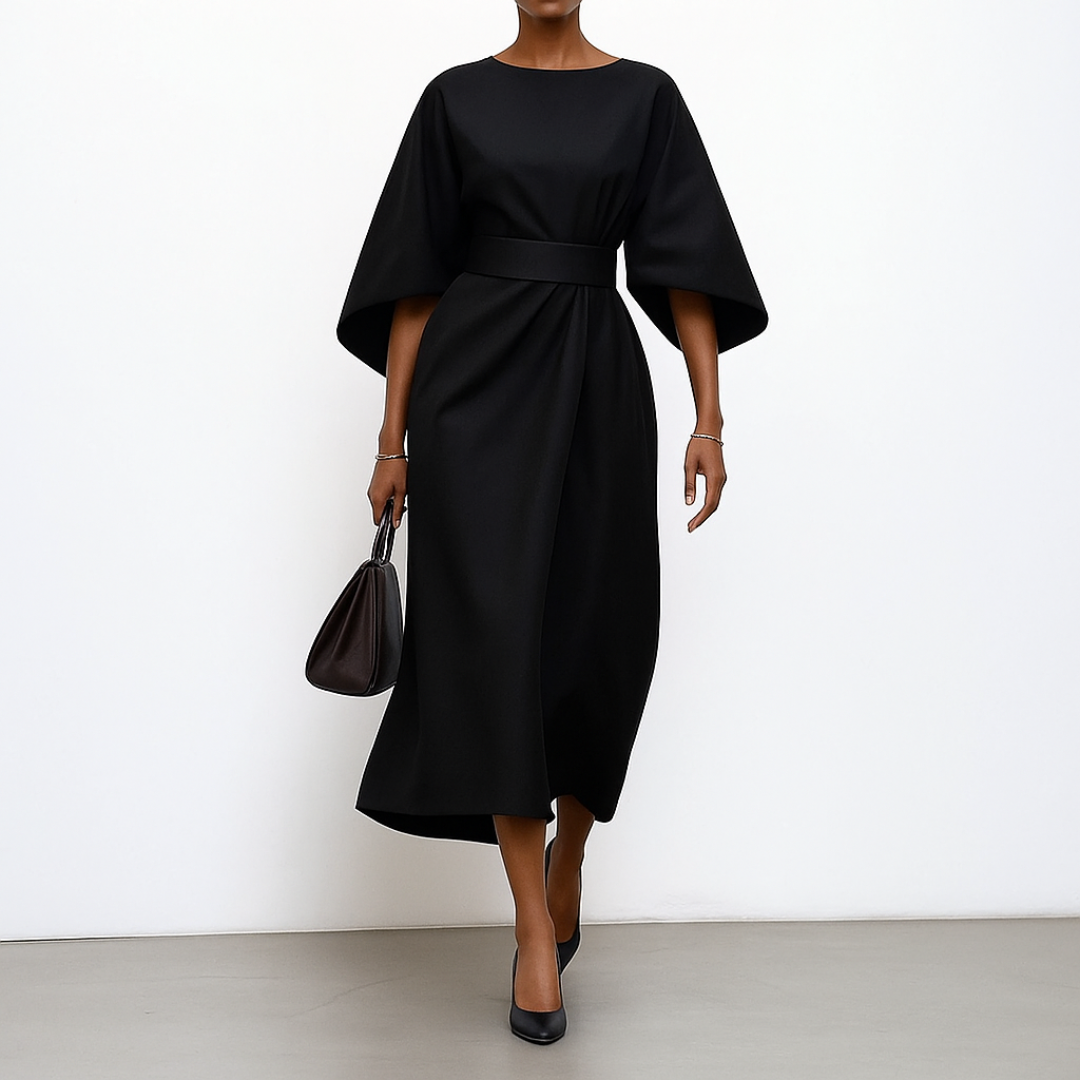 Silky Batwing Maxi Dress
