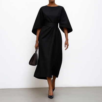 Silky Batwing Maxi Dress
