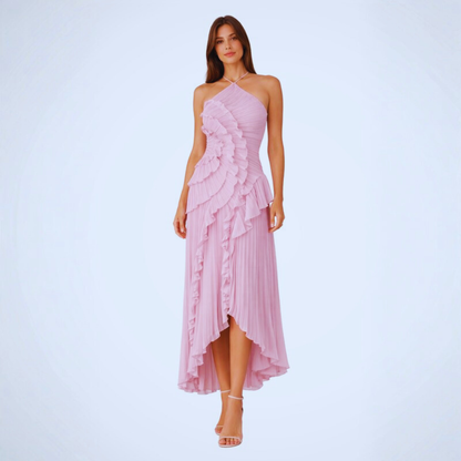 Radiant Halter Maxi Dress Backless