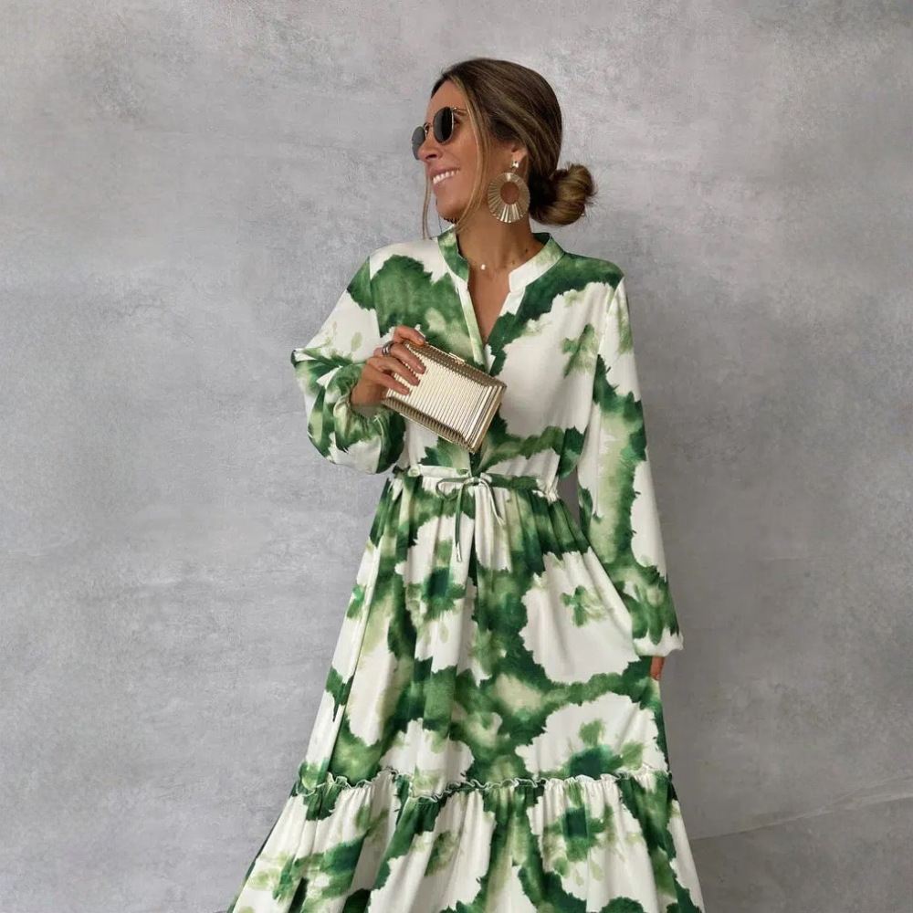 Graceful Floral Tiered Maxi Dress