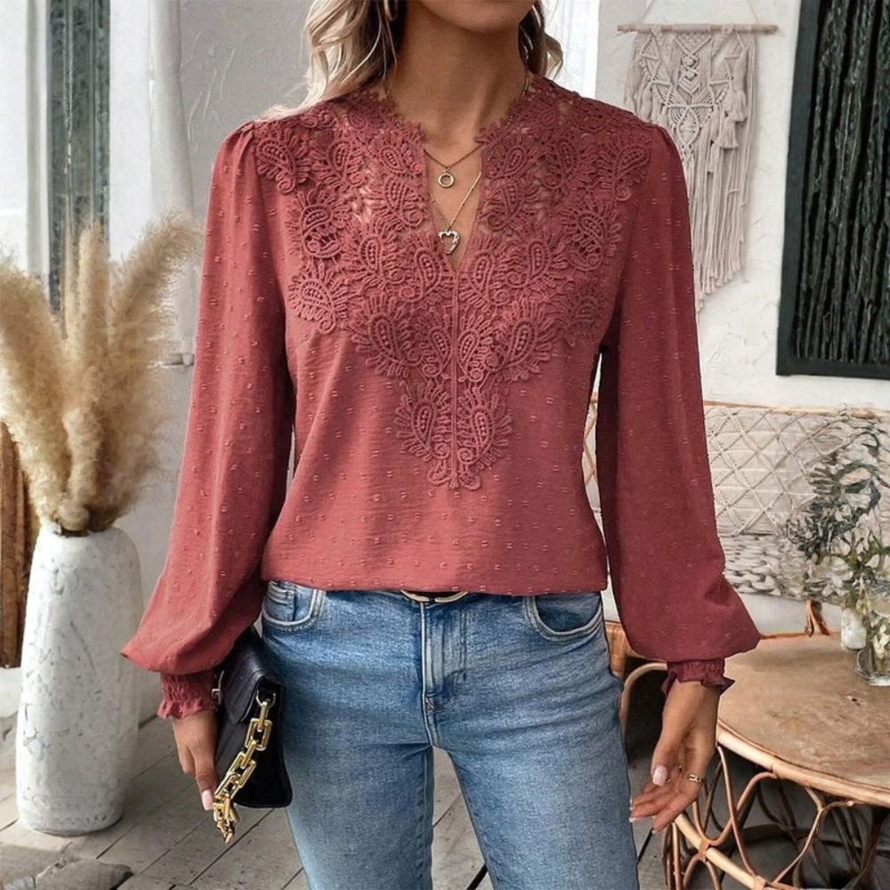 Timeless Lace Blouse Openwork