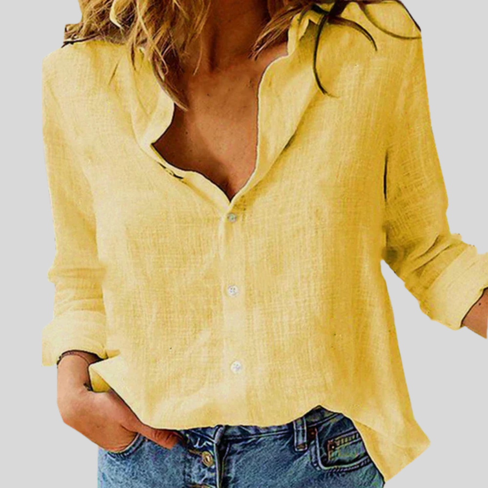Chic Cotton Button Front Top