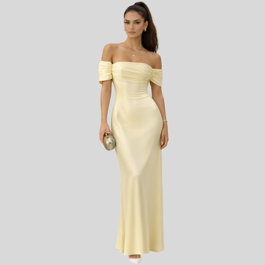 Graceful Maxi Dress Off Shoulder