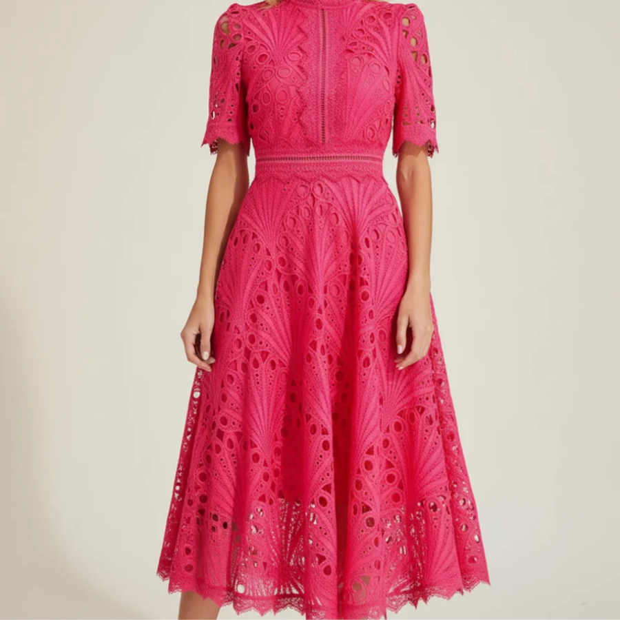 Chic Lace Midi Dress