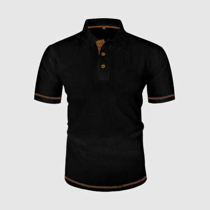 Modern Textured Airy Polo Shirt