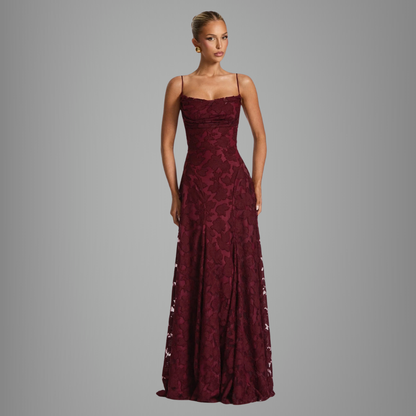 Fluid Draped Maxi Dress