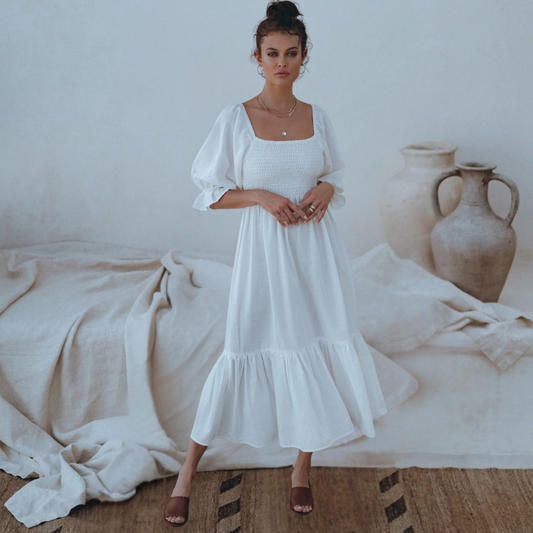 Effortless Linen Midi Dress