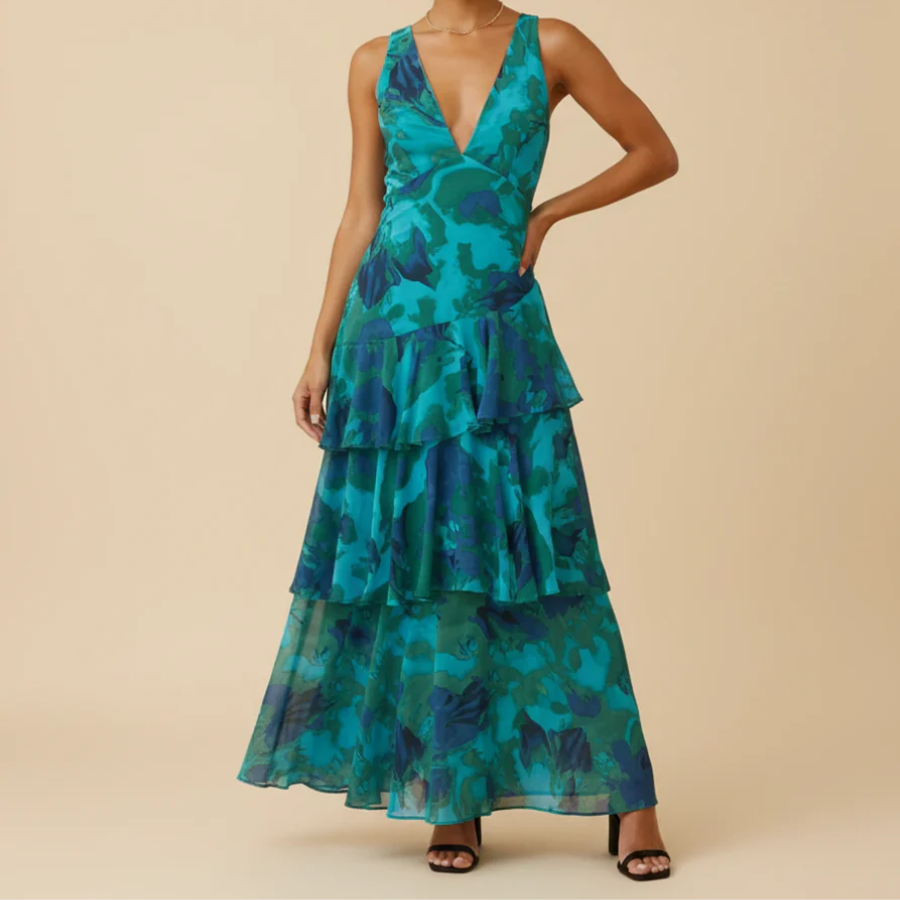 Floral Tiered Maxi Dress