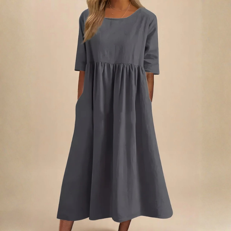 Breathable Cotton Midi Dress