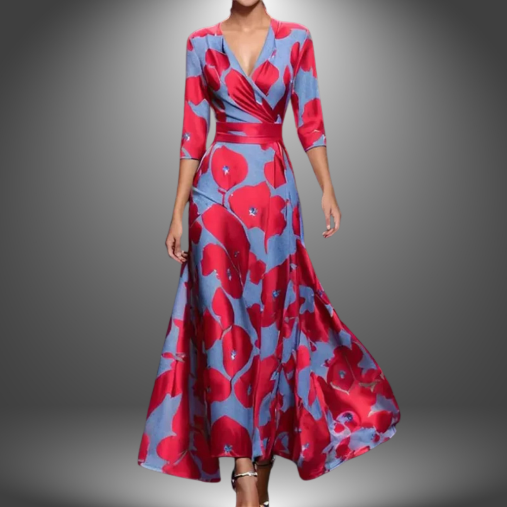 Graceful Wrap Maxi Dress