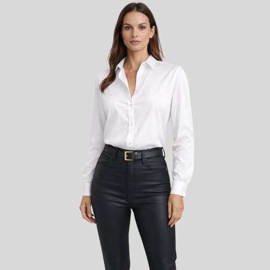 Relaxed Silk Blouse V Neck