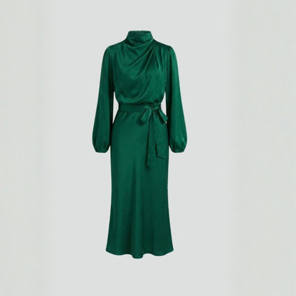 Graceful Midi Dress Long Sleeve