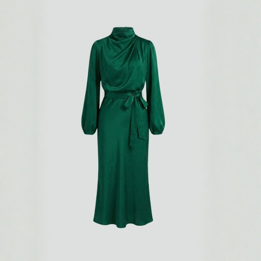 Graceful Midi Dress Long Sleeve