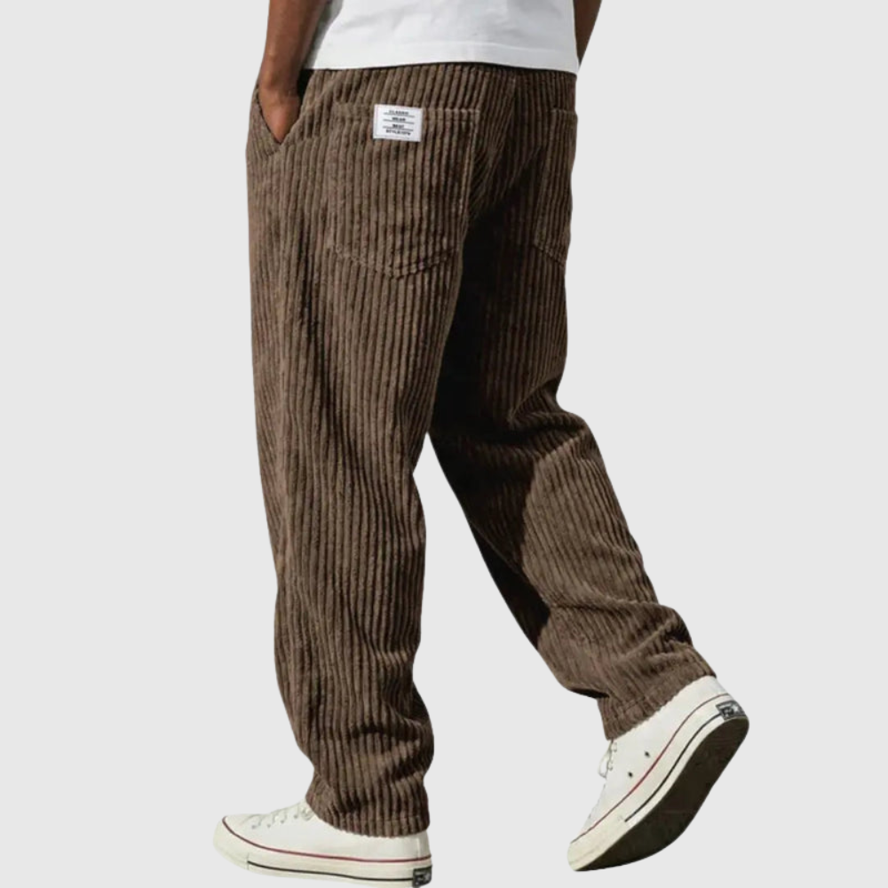 Relaxed Fit Casual Corduroy Trousers