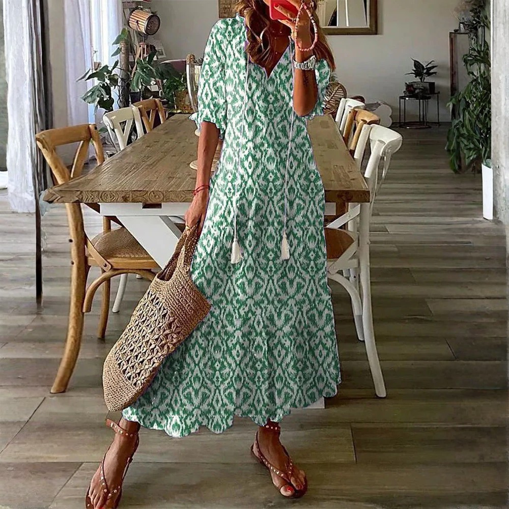 Boho Tassel Maxi Dress