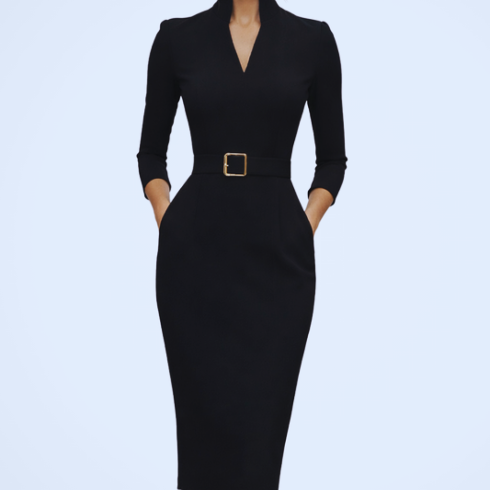 Tailored Midi Dress Long Sleeve