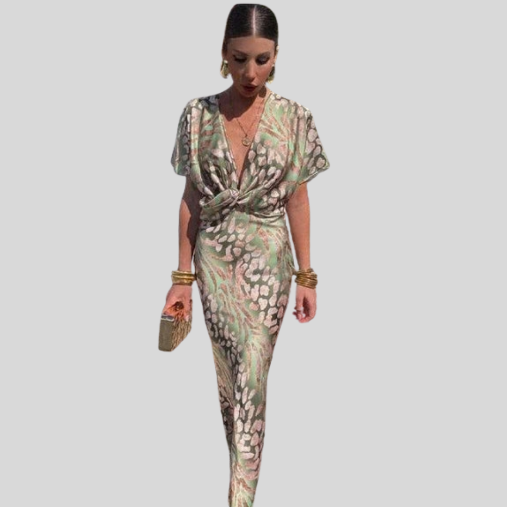 Graceful Maxi Dress V Neck