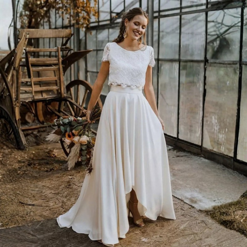 Romantic Lace Two Piece Gown