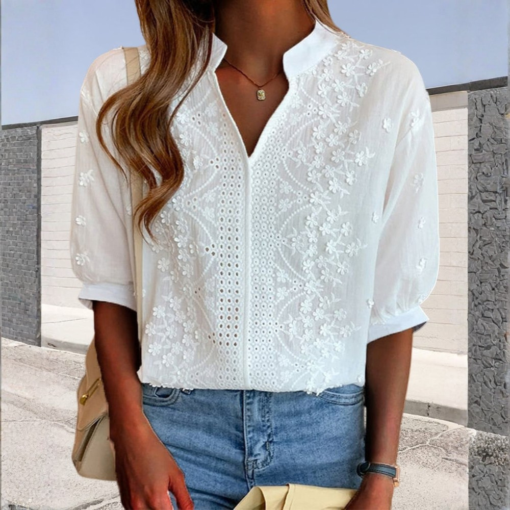 Delicate Silk Puff Sleeve Blouse
