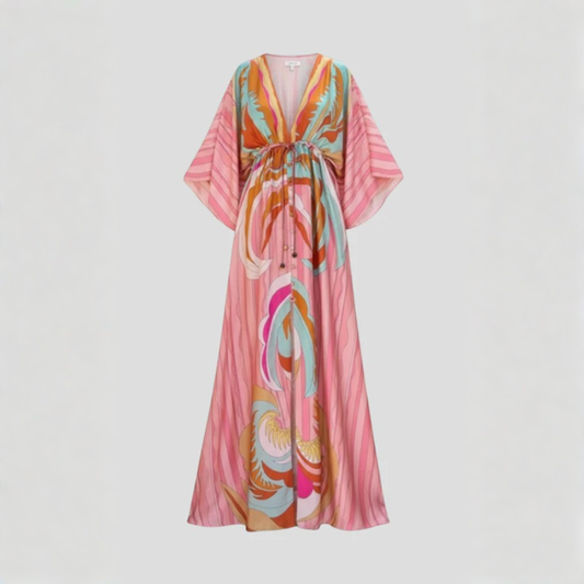 Abstract Print Maxi Dress