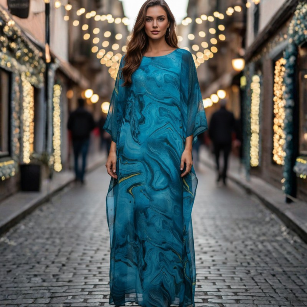 Graceful Chiffon Evening Maxi Dress