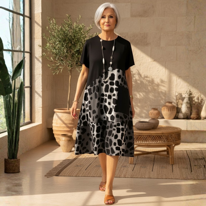 Bold Leopard Knit Midi Dress
