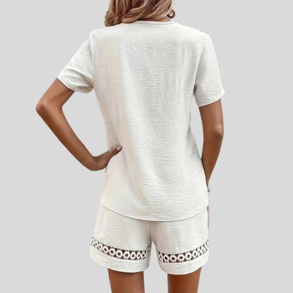 Casual Patchwork Two Piece Set