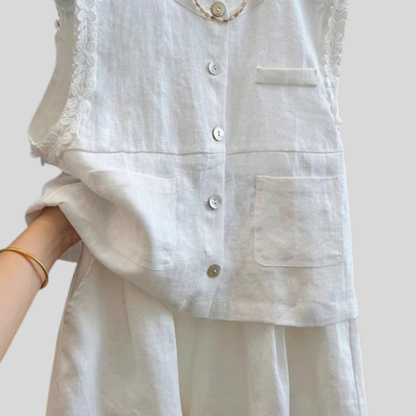 Relaxed Top Skirt Set