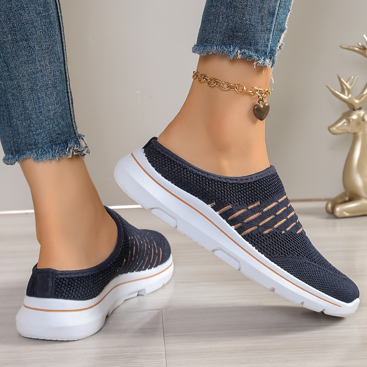 Breathable Mule Slip On Sneakers
