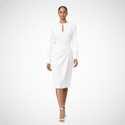 Sleek Midi Dress Long Sleeve