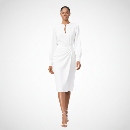 Sleek Midi Dress Long Sleeve