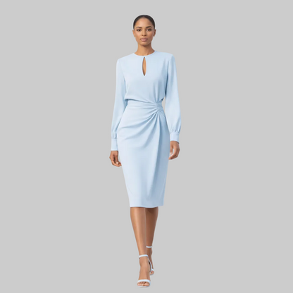 Sleek Midi Dress Long Sleeve