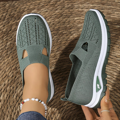 Breathable Knit Slip On Sneakers