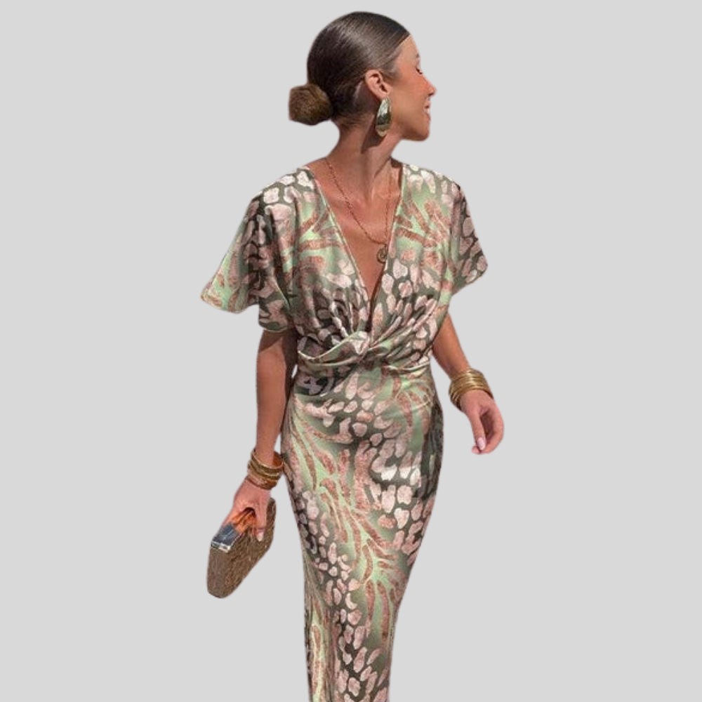 Graceful Maxi Dress V Neck