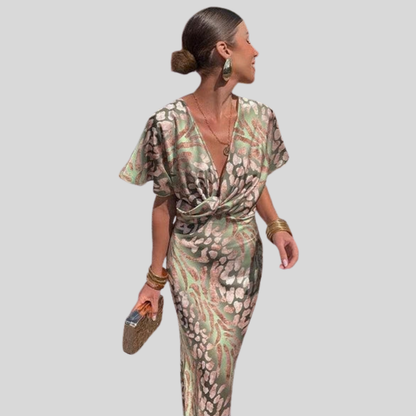 Graceful Maxi Dress V Neck