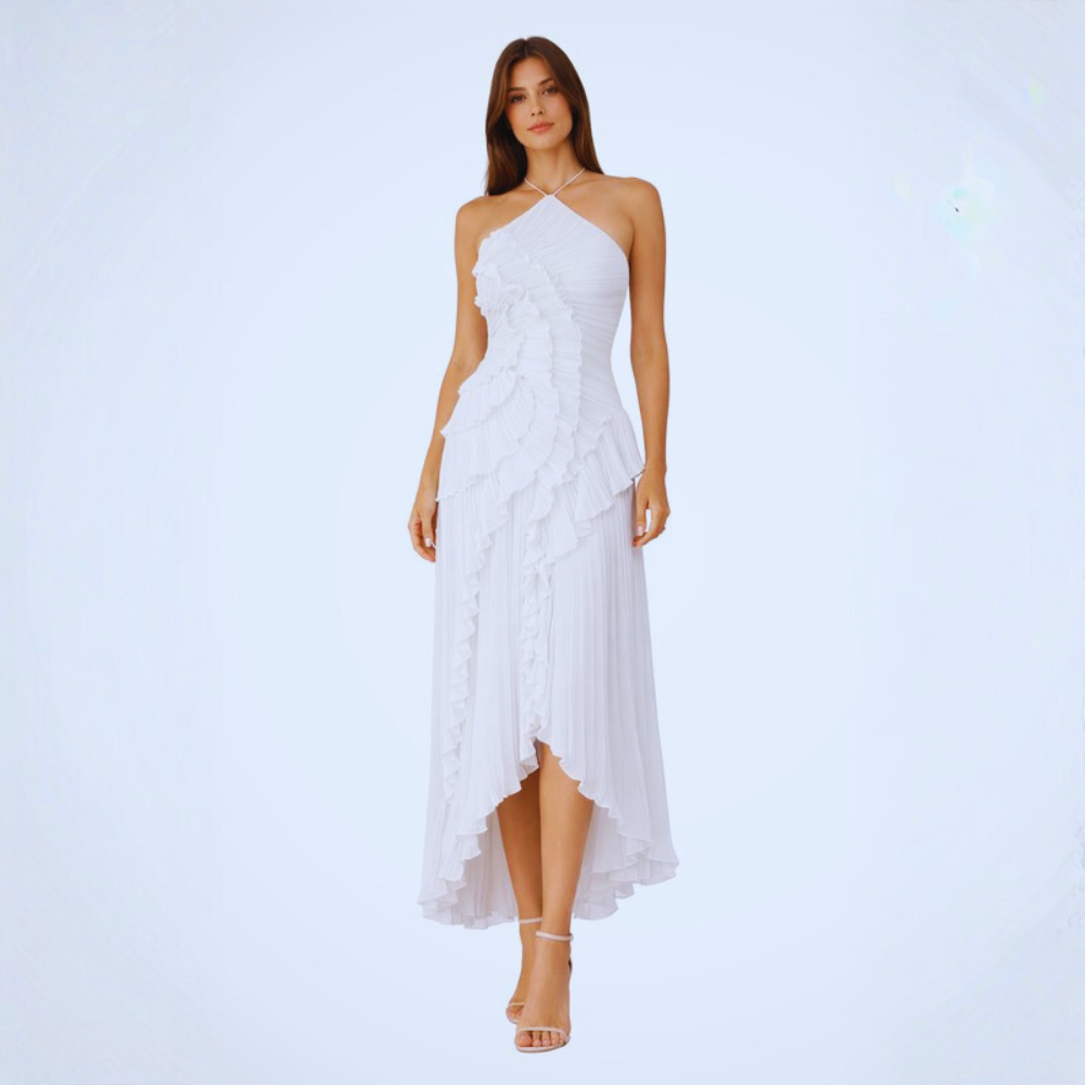 Radiant Halter Maxi Dress Backless