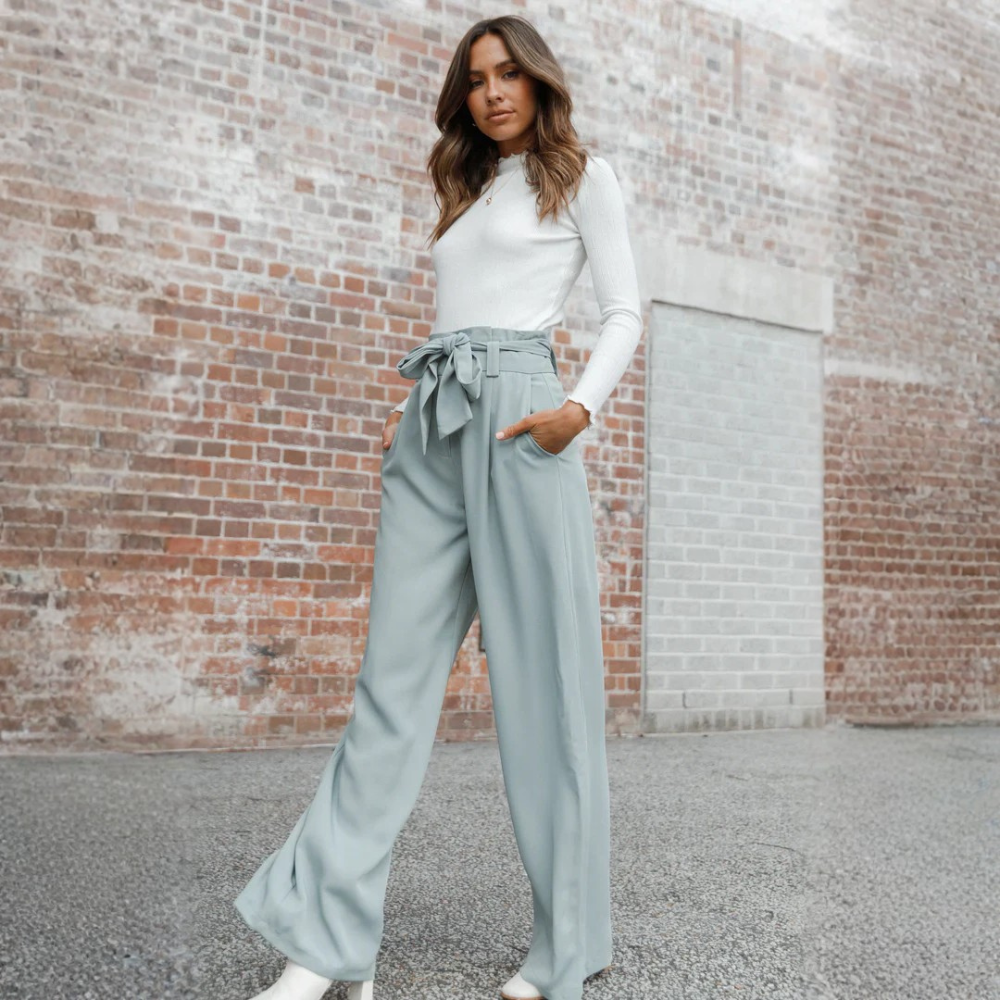 Relaxed Linen Pants Straight Leg