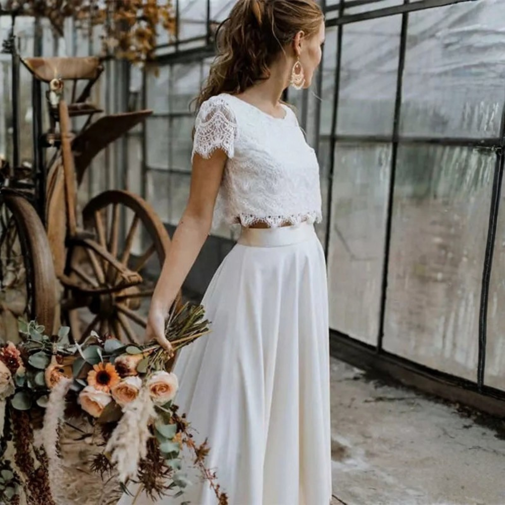 Romantic Lace Two Piece Gown