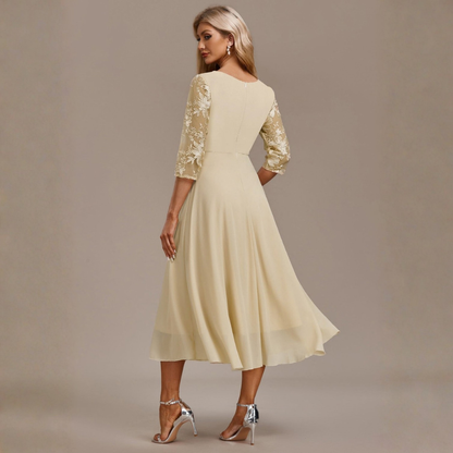 Delicate Embroidered Midi Dress