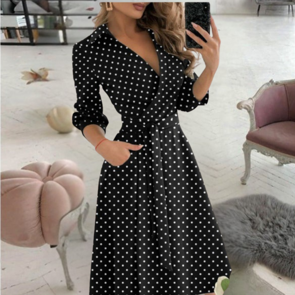 Graceful Tied Waist Midi Dress
