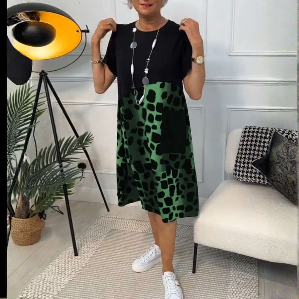Bold Leopard Knit Midi Dress