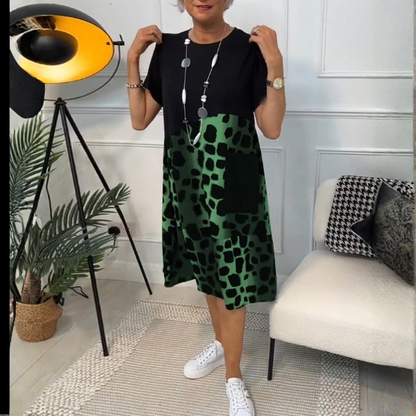 Bold Leopard Knit Midi Dress