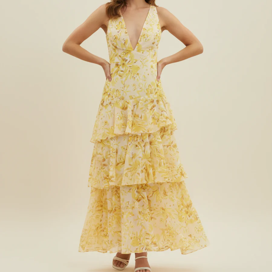 Floral Tiered Maxi Dress