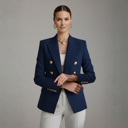 Polished Blazer Notch Collar