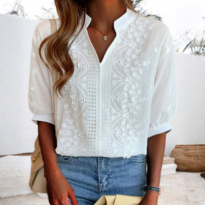 Delicate Blouse V Neck