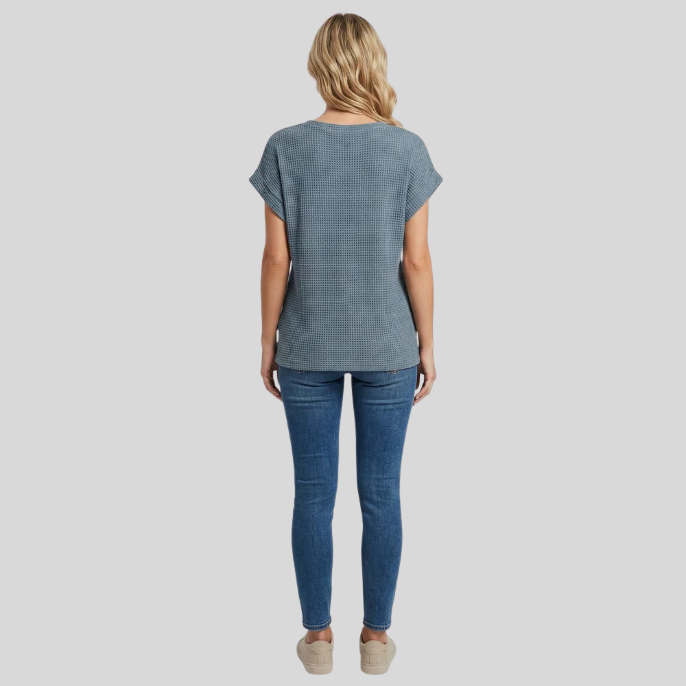 Airy Cotton Crew Neck Top
