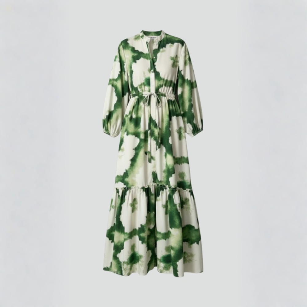 Graceful V Neck Maxi Dress